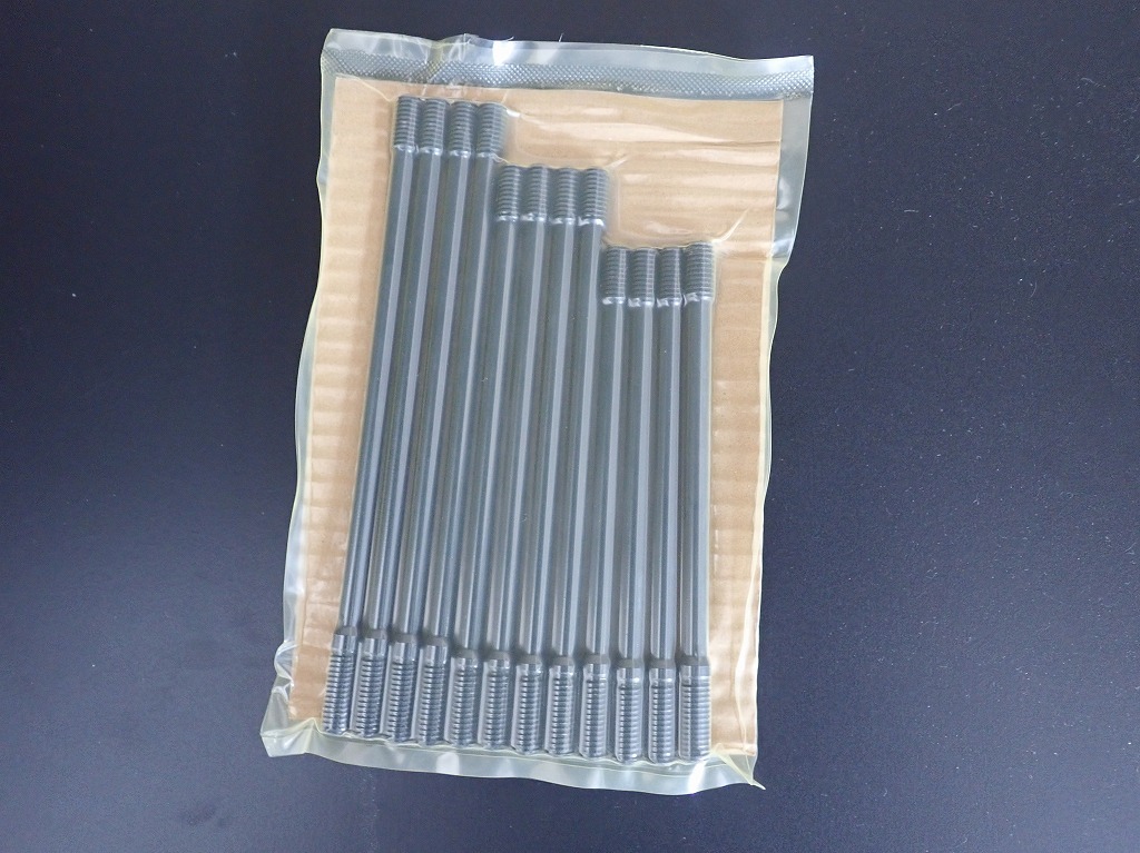 【新品】ZEPHYR400 ゼファー４００ ZEPHYR550 用 クロモリ シリンダースタッドボルトセット 特別製造品 １台分 検) 製 クランク 92004-1195_画像6