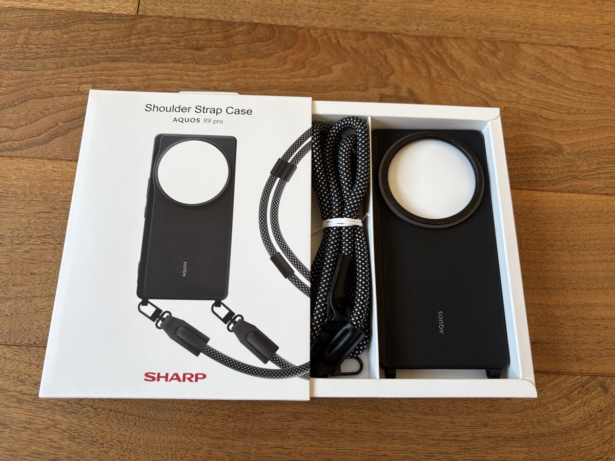 SHARP( sharp ) AQUOS( Aquos ) R9 pro для (SHARP оригинальный ) плечо ремешок кейс XN-Z05SG-B