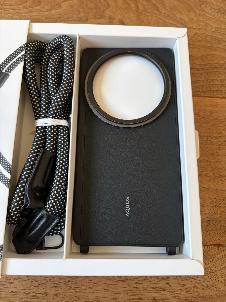 SHARP( sharp ) AQUOS( Aquos ) R9 pro для (SHARP оригинальный ) плечо ремешок кейс XN-Z05SG-B