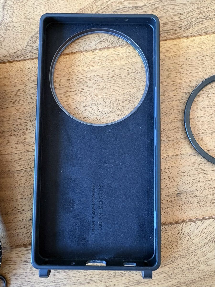 SHARP( sharp ) AQUOS( Aquos ) R9 pro для (SHARP оригинальный ) плечо ремешок кейс XN-Z05SG-B