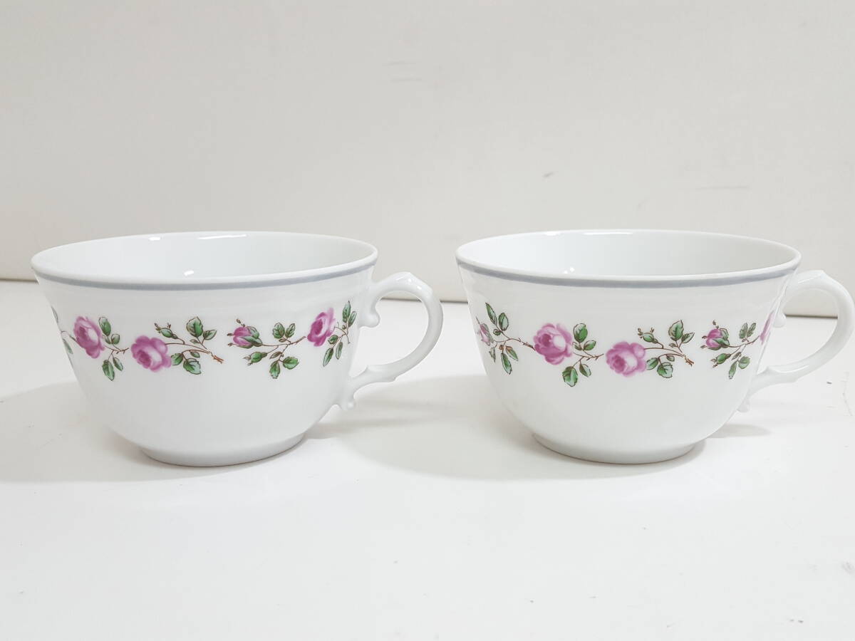 【超美品】 Richard Ginori リチャード ジノリ スモールローズ カップ＆ソーサー 2客セット/廃盤希少品/イタリア製/洋食器/06KO092719_画像4