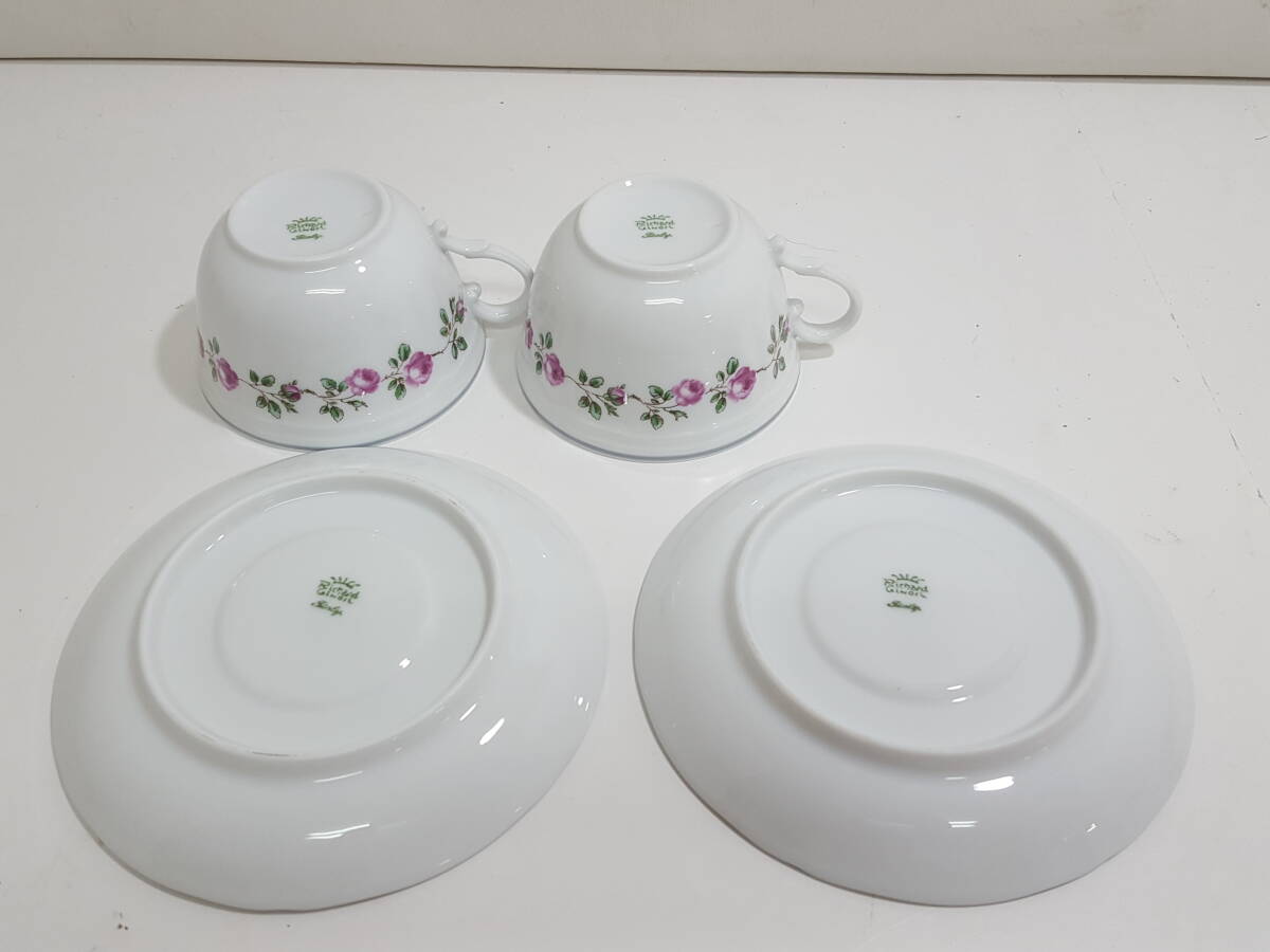 【超美品】 Richard Ginori リチャード ジノリ スモールローズ カップ＆ソーサー 2客セット/廃盤希少品/イタリア製/洋食器/06KO092719_画像8