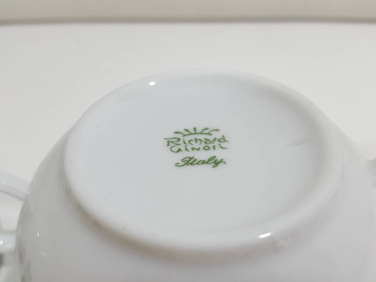 【超美品】 Richard Ginori リチャード ジノリ スモールローズ カップ＆ソーサー 2客セット/廃盤希少品/イタリア製/洋食器/06KO092719_画像9