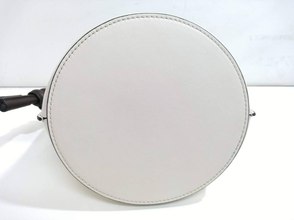 【超美品】ORSETTO オルセット バケツ型 ハンドバッグ/本革レザー/ベージュ×ダークブラウン系/トートバッグ/バケツバッグ/01YZ100101-8_画像8