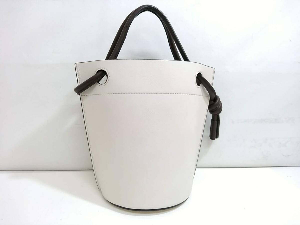 【超美品】ORSETTO オルセット バケツ型 ハンドバッグ/本革レザー/ベージュ×ダークブラウン系/トートバッグ/バケツバッグ/01YZ100101-8_画像7