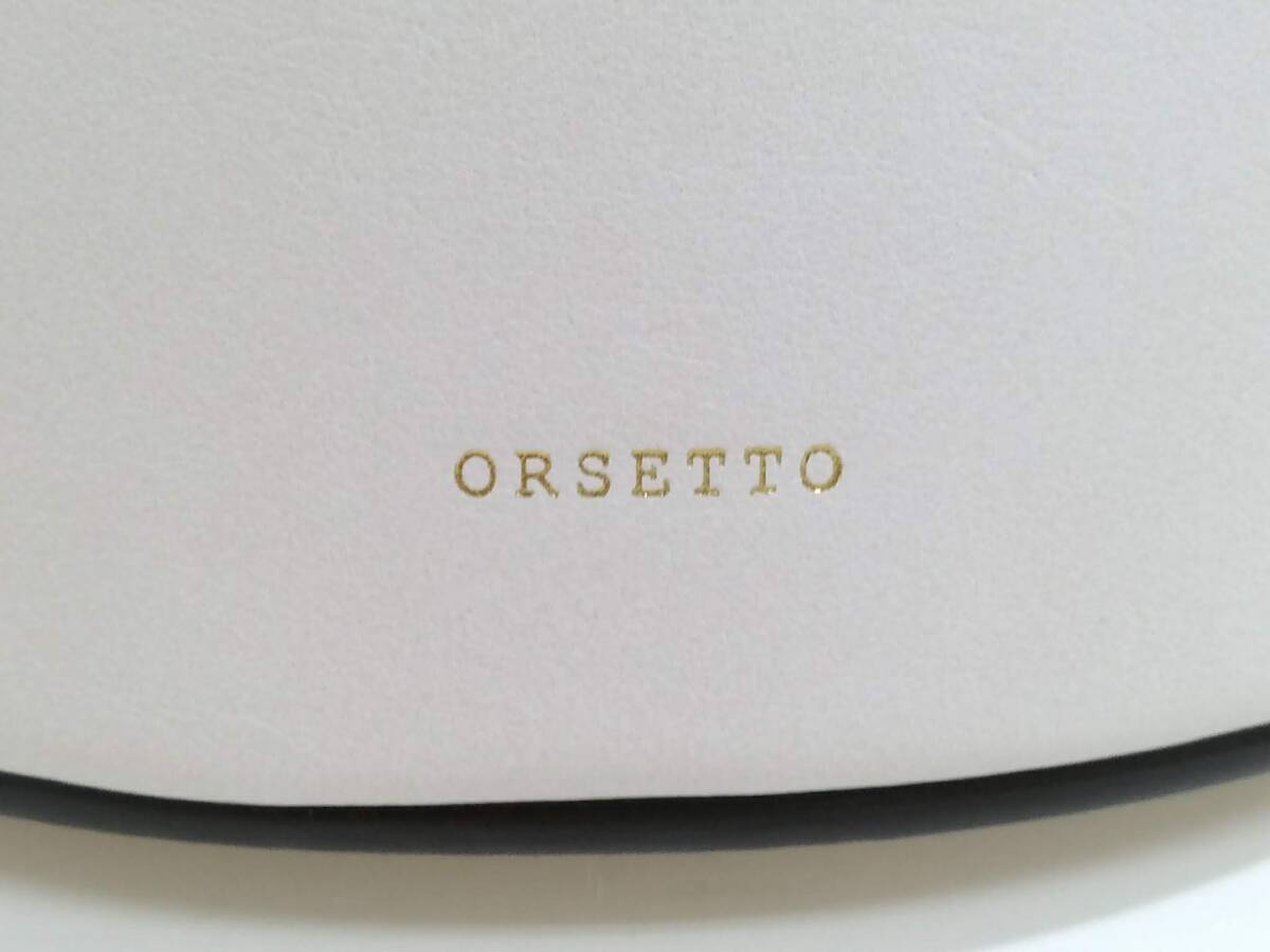 【超美品】ORSETTO オルセット バケツ型 ハンドバッグ/本革レザー/ベージュ×ダークブラウン系/トートバッグ/バケツバッグ/01YZ100101-8_画像5