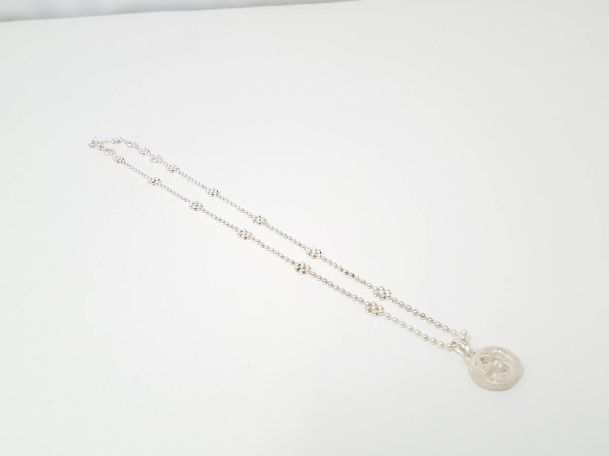 【美品】GUCCI グッチ インターロッキングG シルバー925 ペンダント/ネックレス/保存袋 箱付き/重量約8.4g/トップ約1.3×1.2cm/01YZ102803_画像6