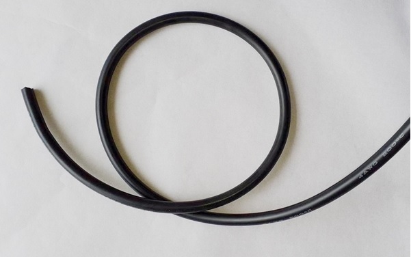 シリコンケーブル4AWG(22sq相当)インバーターバッテリー接続ケーブル黒!10cm単位240円!_画像1