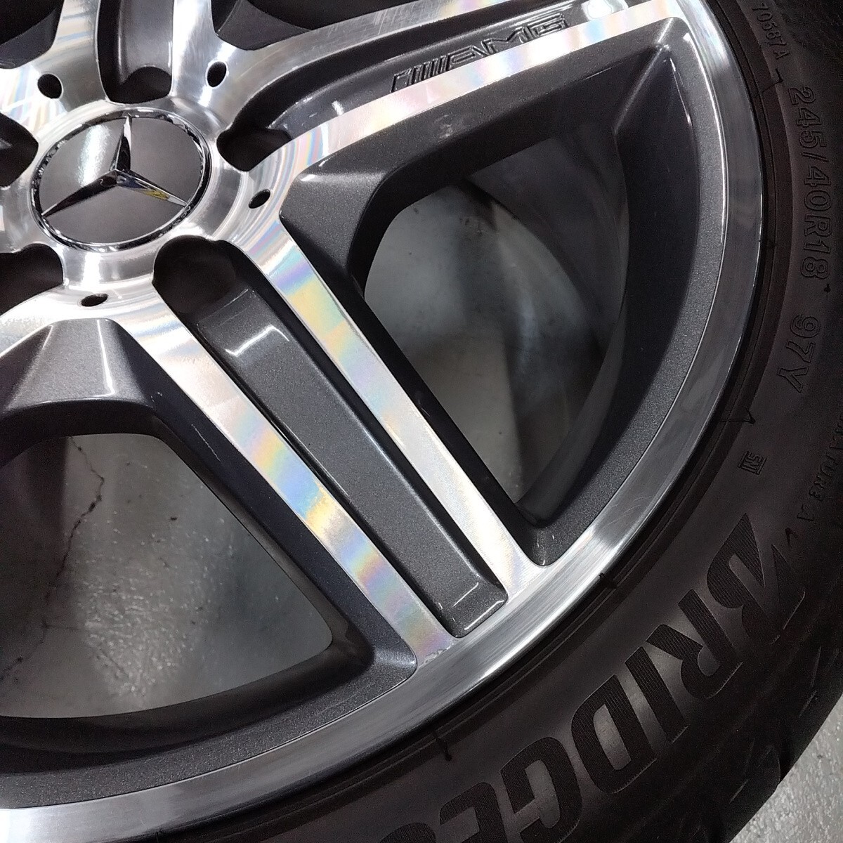 ☆メルセデス・ベンツ　Ｅクラス　W211　E63 AMG 純正★ＡＭＧスタイリング6☆8.5J+38　112-5H☆おまけサマータイヤ付き☆E55AMG・E63AMG☆_画像9