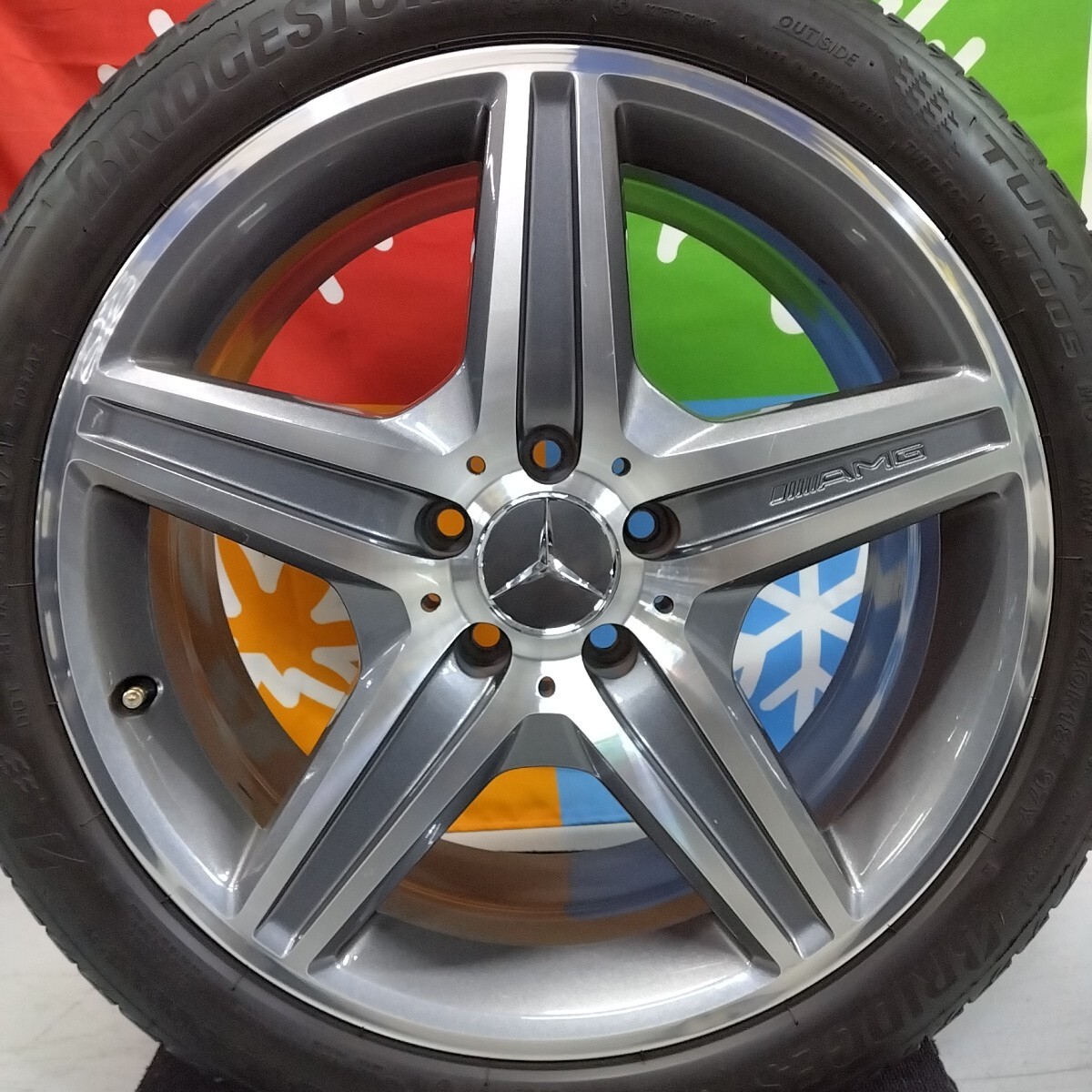 ☆メルセデス・ベンツ　Ｅクラス　W211　E63 AMG 純正★ＡＭＧスタイリング6☆8.5J+38　112-5H☆おまけサマータイヤ付き☆E55AMG・E63AMG☆_画像1