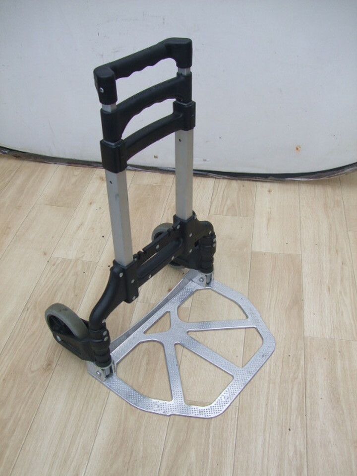 荷物運び キャリー カート アルミ製 軽量 折りたたみ ゴムバンド付き D07_画像2