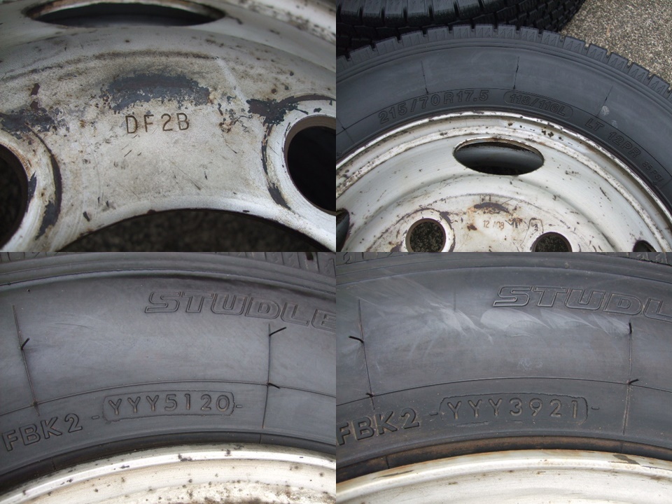 コースター リエッセⅡ TOPY DF2B 17.5X6.00 203.2 +120 2020/21年製 バリ溝 iG91 215/70R17.5 118/116L LT 12PR 6本 G03_画像5