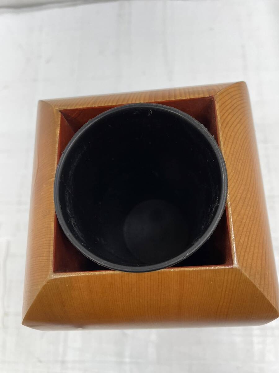 送料無料h3386 木製 花瓶 花器 インテリア 小物 良品_画像5