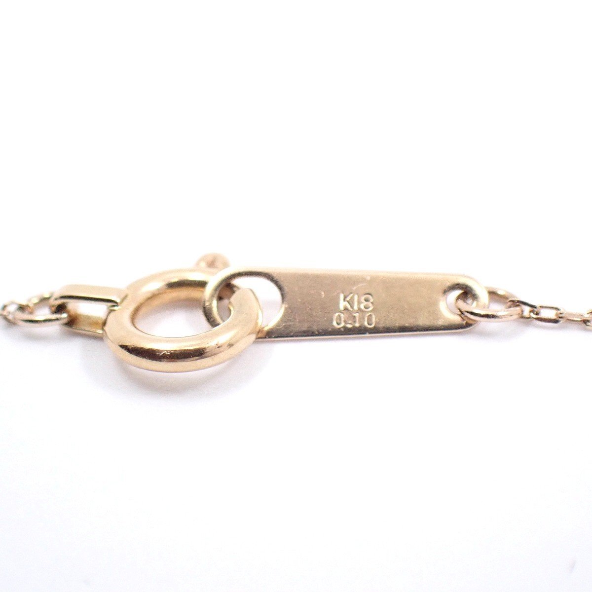 VENDOME AOYAMA Vendome Aoyama один шарик diamond колье K18YG/ бриллиант 0.10ct[... ломбард ]