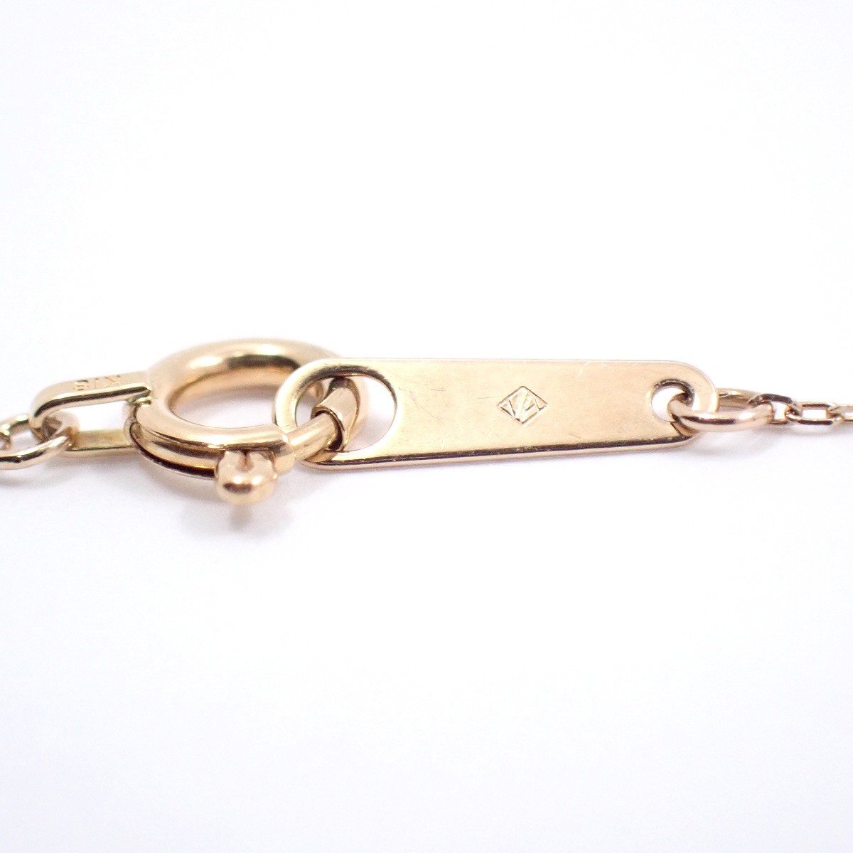 VENDOME AOYAMA Vendome Aoyama один шарик diamond колье K18YG/ бриллиант 0.10ct[... ломбард ]