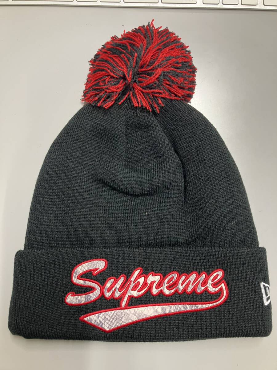 シュプリーム supreme ニット帽 ボンボン ニューエラコラボ_画像1