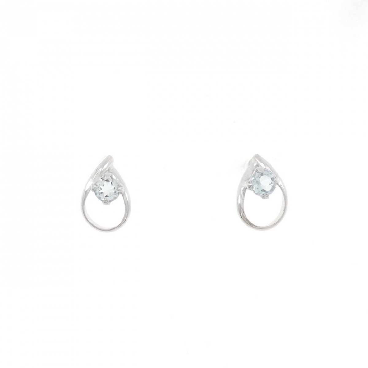 4゜C アクアマリン ピアス_画像1