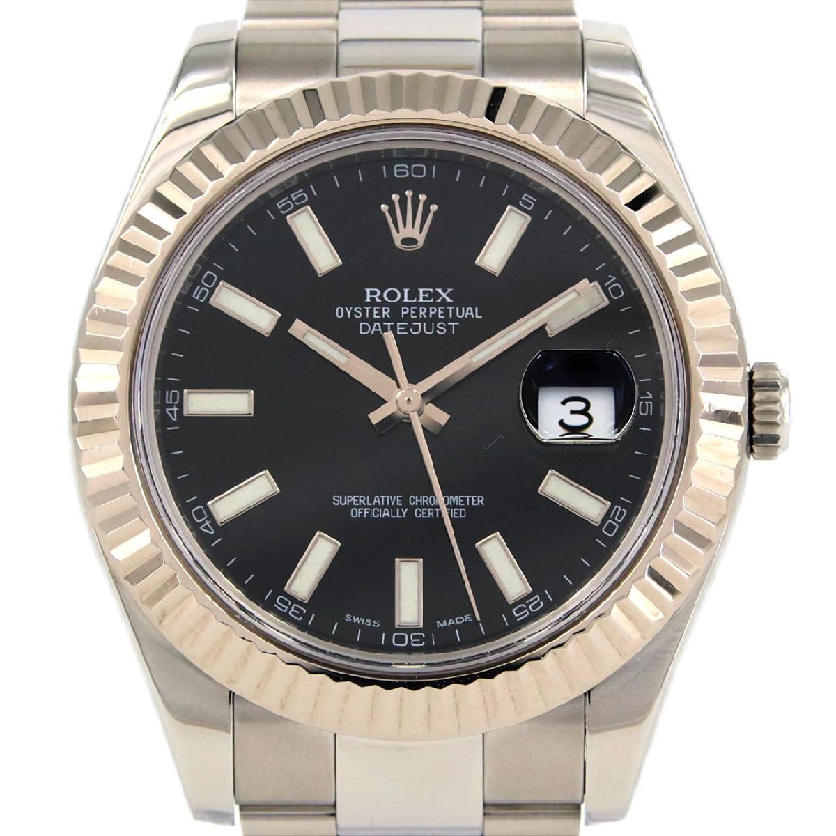 ロレックス デイトジャストII 116334 SSxWG 自動巻 G番_画像1