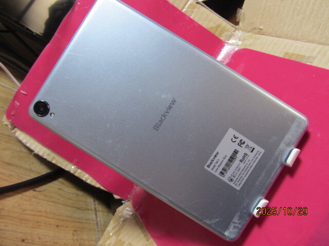 ジャンク blackview tab5 os:12(多分) 64gb タブレット 8型 銀 初期化済み 不動 28-8427_画像2