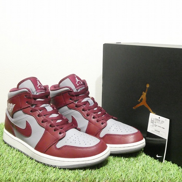 NIKE AIR JORDAN 1 MID TEAM RED ナイキ エアジョーダン 1 ミッド チームレッド/グレー/ホワイト DQ8426-615 26.5cm_画像1