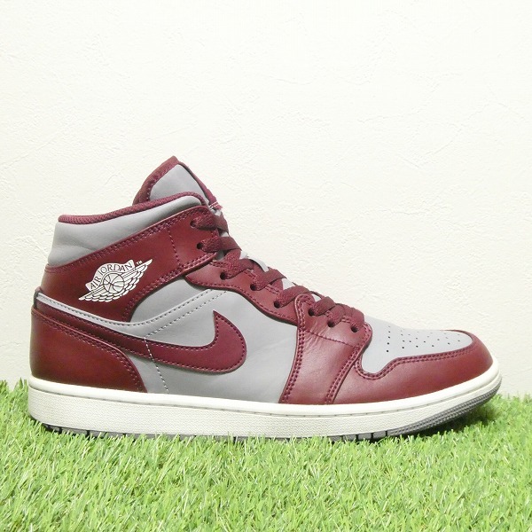 NIKE AIR JORDAN 1 MID TEAM RED ナイキ エアジョーダン 1 ミッド チームレッド/グレー/ホワイト DQ8426-615 26.5cm_画像3