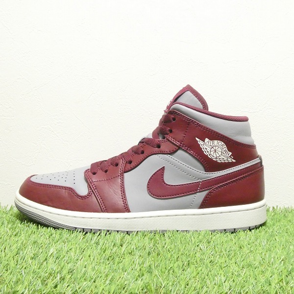 NIKE AIR JORDAN 1 MID TEAM RED ナイキ エアジョーダン 1 ミッド チームレッド/グレー/ホワイト DQ8426-615 26.5cm_画像4