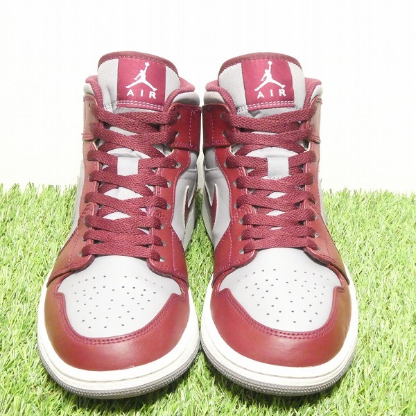 NIKE AIR JORDAN 1 MID TEAM RED ナイキ エアジョーダン 1 ミッド チームレッド/グレー/ホワイト DQ8426-615 26.5cm_画像6