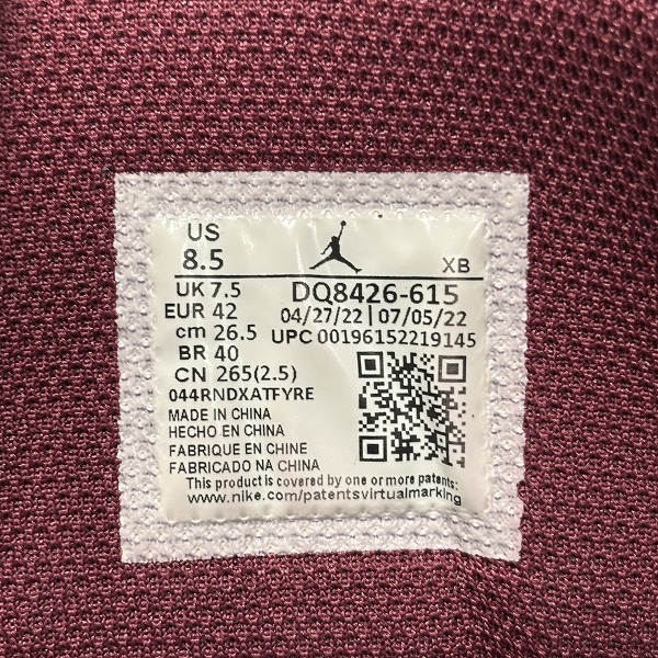 NIKE AIR JORDAN 1 MID TEAM RED ナイキ エアジョーダン 1 ミッド チームレッド/グレー/ホワイト DQ8426-615 26.5cm_画像10