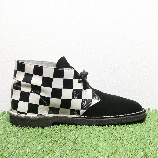 Clarks ORIGINALS クラークス オリジナルス デザートブーツ チャッカブーツ チェッカー柄 ホワイト/ブラック US8.5 26.5cm_画像5