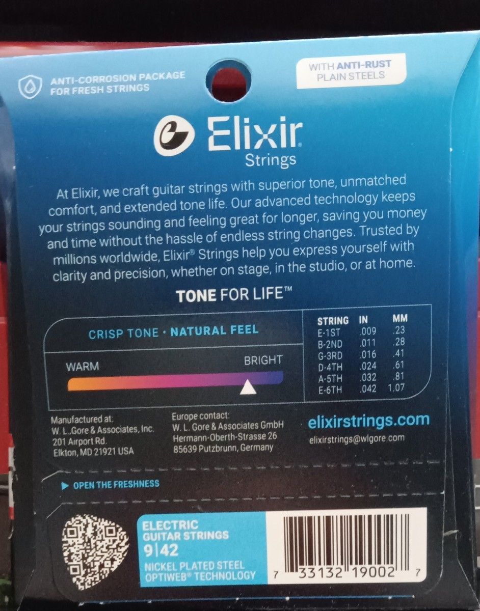 Elixir エリクサー エレキギター弦 OPTIWEB Super Light .009-.042 #19002 【国内正規品】_画像2