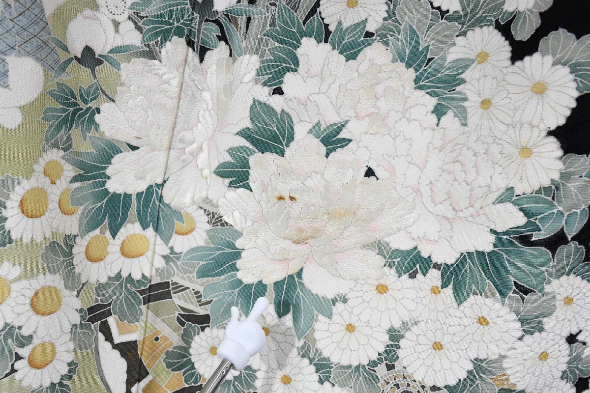 黒留袖 結婚式 児童 小僧 佳二郎 糸 身丈１４９cm 裄丈６４．５cm ★着物 e-１４７５ 桜庭呉服店_画像4