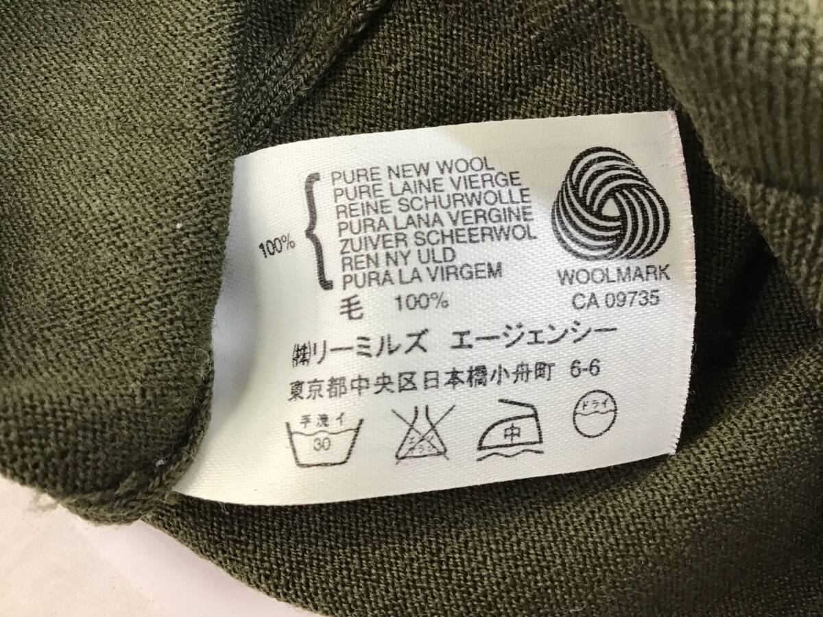 2枚セット ジョンスメドレー タートルネック グレー/カーキ メリノウール メンズ M 長袖 セーター ニット トップス JOHN SMEDLEY まとめて_画像8