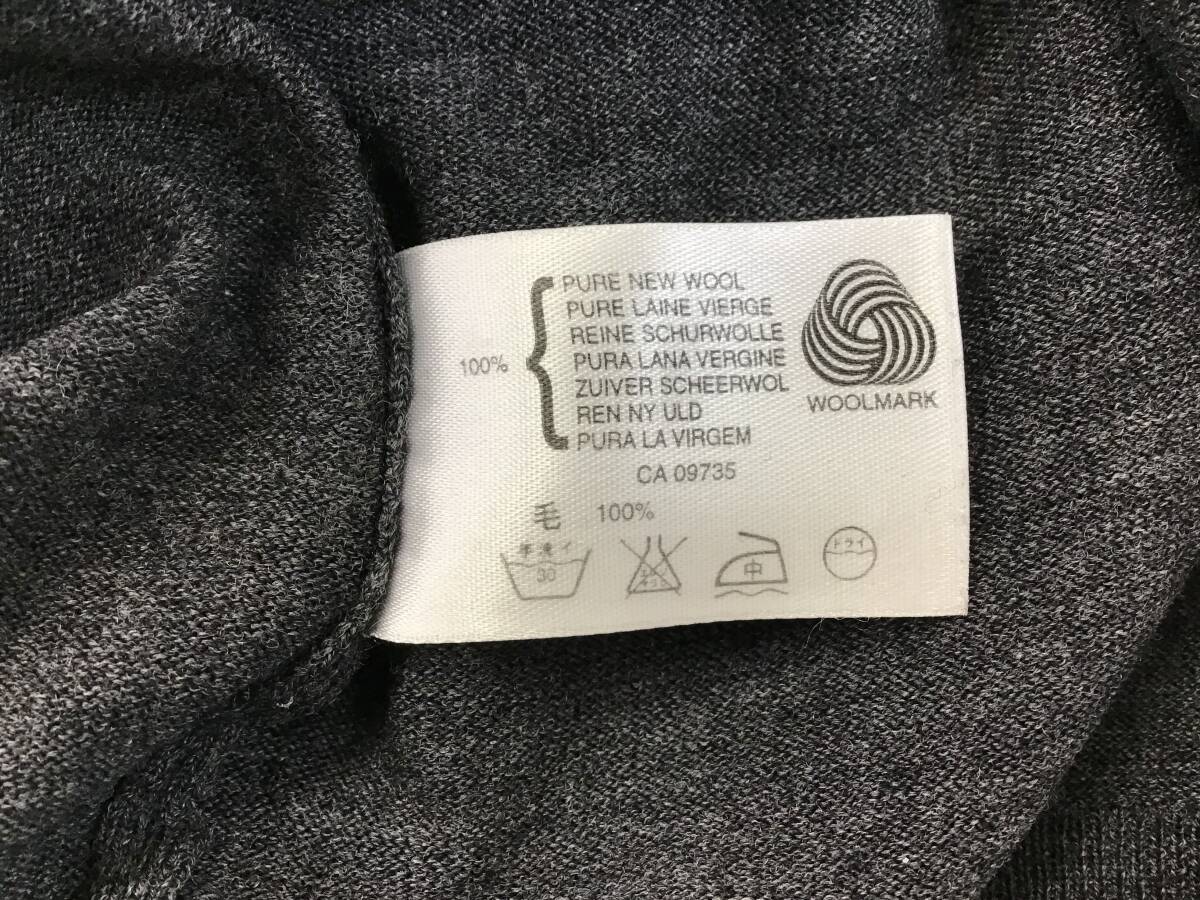 2枚セット ジョンスメドレー タートルネック グレー/カーキ メリノウール メンズ M 長袖 セーター ニット トップス JOHN SMEDLEY まとめて_画像5