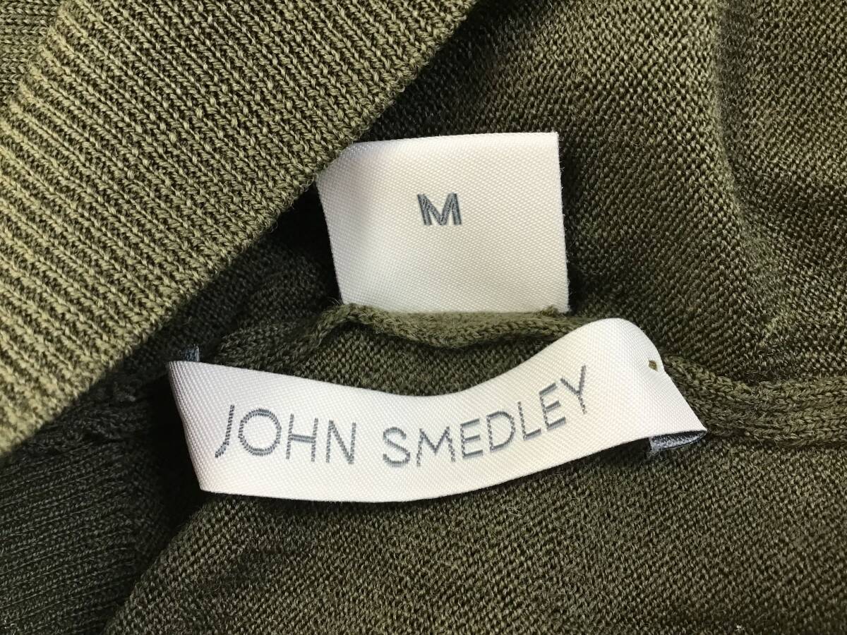 2枚セット ジョンスメドレー タートルネック グレー/カーキ メリノウール メンズ M 長袖 セーター ニット トップス JOHN SMEDLEY まとめて_画像7