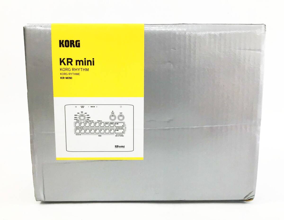 未使用 KORG リズムボックス KR mini リズムマシン スピーカー内蔵 コンパクト 楽器 機材 器材 周辺機器 コルグ ヘッドホン対応_画像1