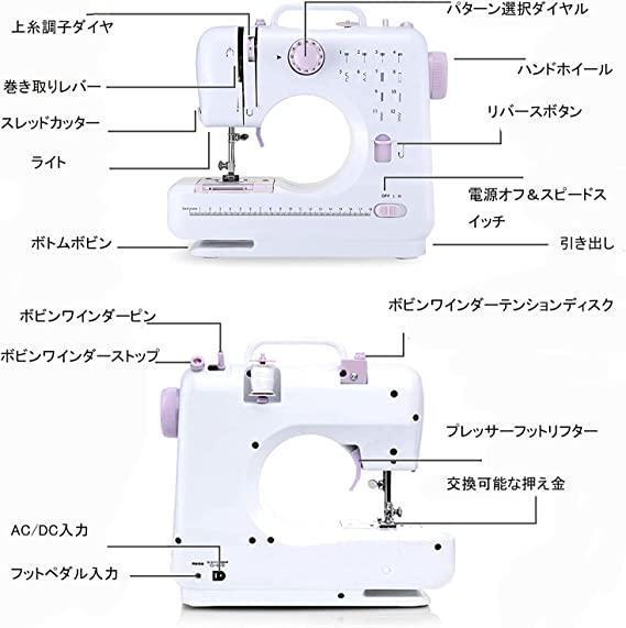 電動ミシン 家庭用 小型 コンパクト 初心者 操作簡単 持ち運び便利　会社_画像7