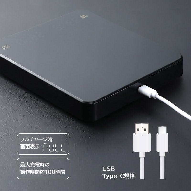 コーヒースケール デジタル はかり タイマー 高精度 0.1g単位 3kg 黒_画像4