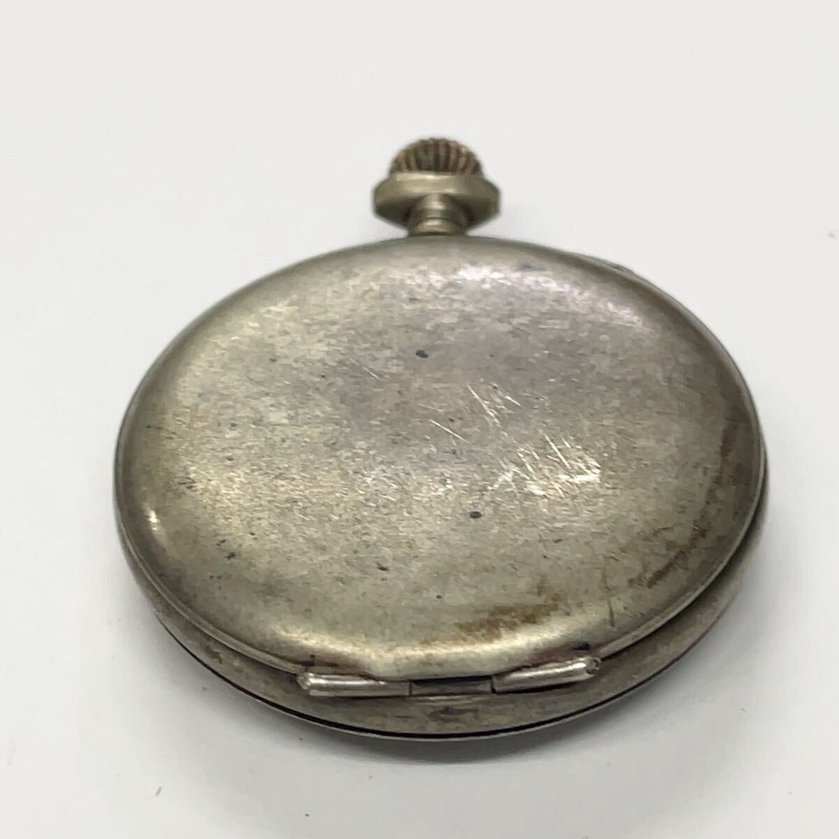 アンティーク 銀製 Siver800 ADVANTAGE 手巻き 懐中時計 スモセコ 白文字盤_画像8