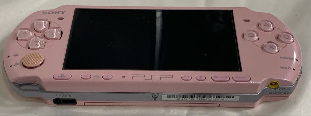大39 SONY PSP-3000 PSP ピンク ソニー プレイステーションポータブル 現状品 1円〜_画像4
