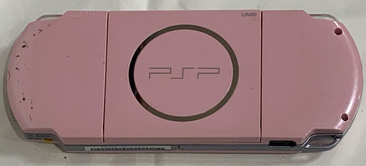 大39 SONY PSP-3000 PSP ピンク ソニー プレイステーションポータブル 現状品 1円〜_画像2