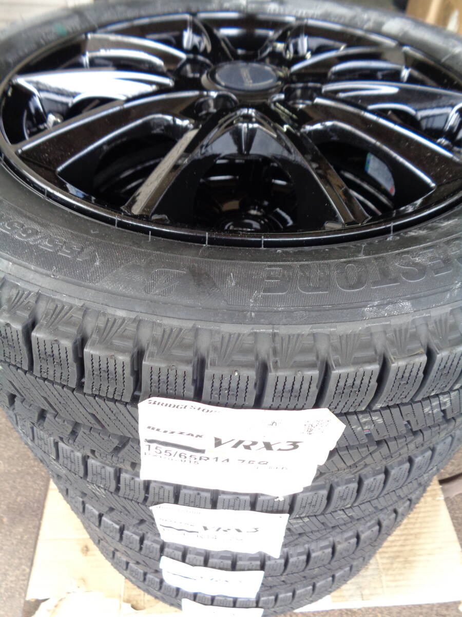 S367 не использовался BS Blizzak VRX3 155/65R14+ Bridgestone производства чёрный легкосплавные колесные диски * 14×4.5J 100-4H 45 легкий автомобильный новый товар 4 шт. комплект S367 не использовался BS Blizzak VRX3 155/65R14+ Bridgestone производства чёрный легкосплавные колесные диски * 14×4.5J 100-4H 45 легкий автомобильный новый товар 4 шт. комплект