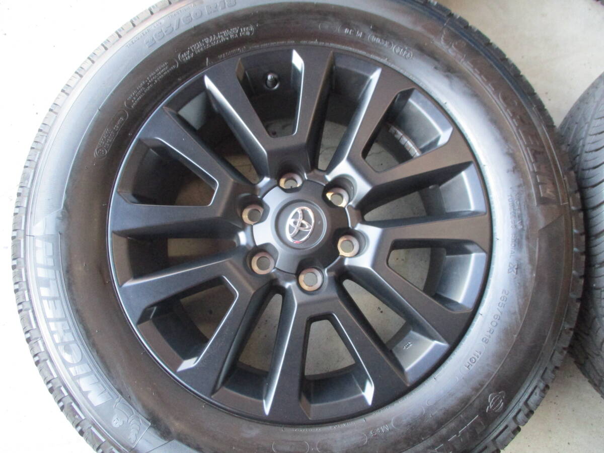 ★ランクル 150 プラド マットブラックエディション 特別仕様 18×7.5J+25 139.7-6H 265/60 ミシュラン 2023年製 溝あり_画像2