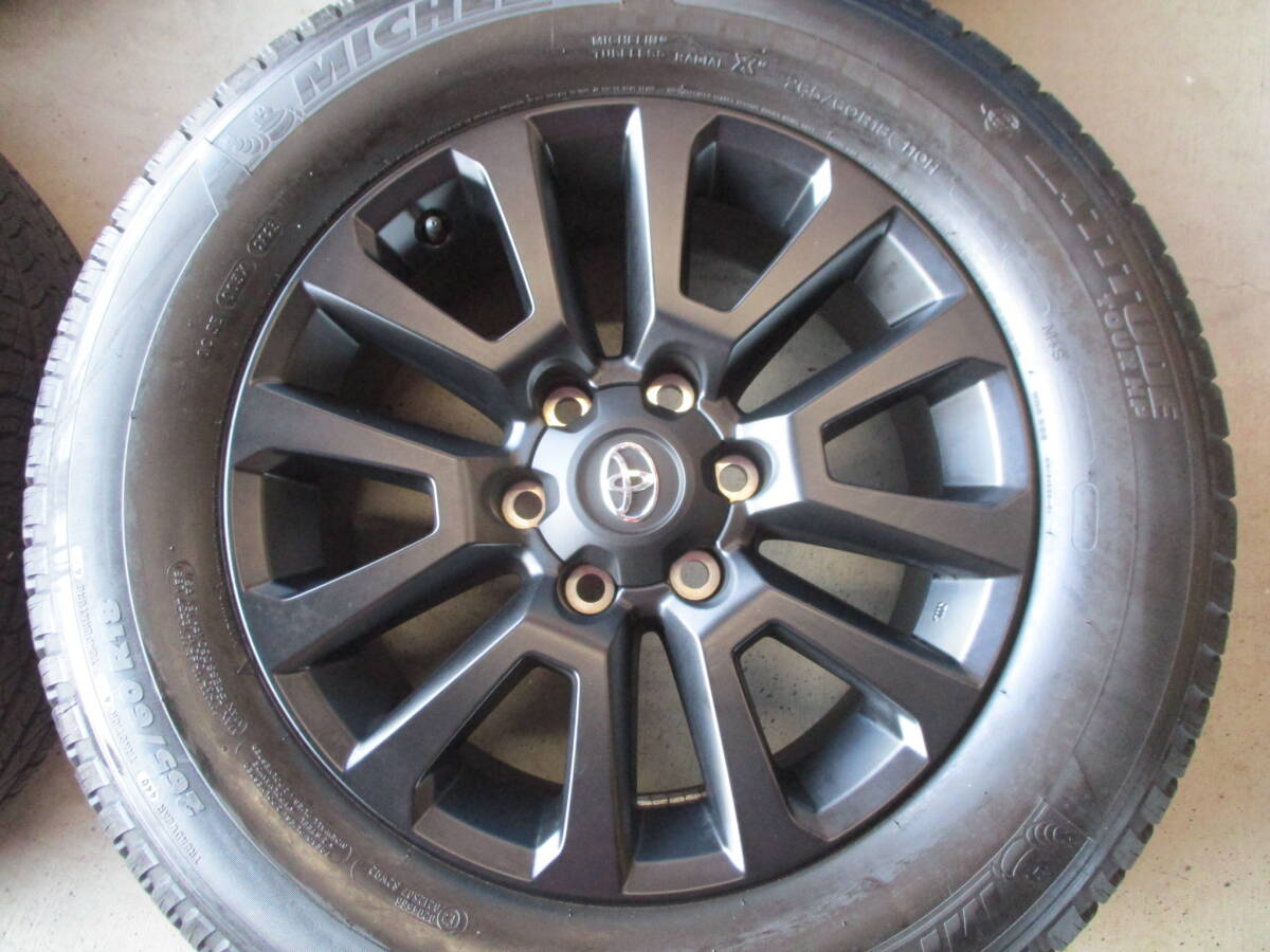 ★ランクル 150 プラド マットブラックエディション 特別仕様 18×7.5J+25 139.7-6H 265/60 ミシュラン 2023年製 溝あり_画像3