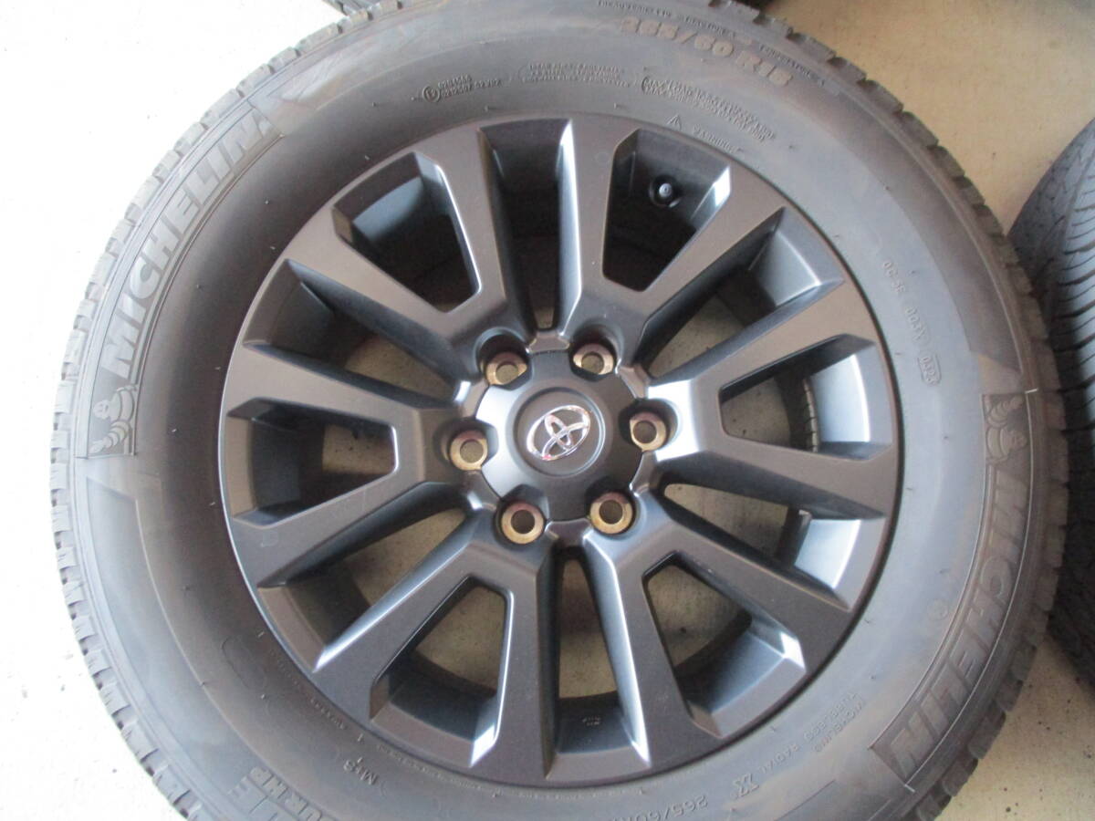 ★ランクル 150 プラド マットブラックエディション 特別仕様 18×7.5J+25 139.7-6H 265/60 ミシュラン 2023年製 溝あり_画像2