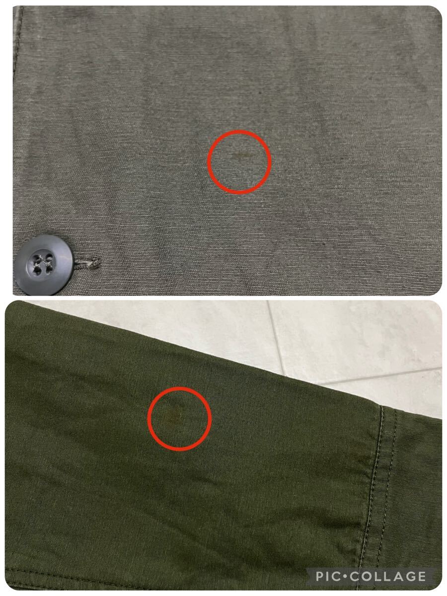 POWER TO THE PEOPLE パワートゥーザピープル ワークシャツ 長袖 バイク バイカー 刺繍ロゴ ミリタリーシャツ スカシャツ カーキ 玉mc4207_画像10