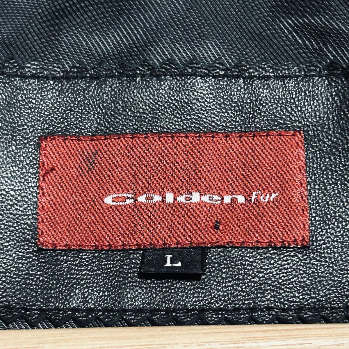 沈黙の黒翼★極美品/Lサイズ 極上のラムレザー レザージャケット ライダース シングル ブルゾン アウター 本革 羊革 ブラック 黒 高級感_画像8