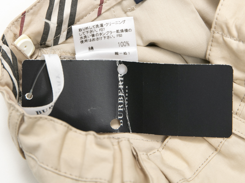 値下げ〇【BURBERRY LONDON バーバリーロンドン】ノバチェック 子供用 カーゴハーフパンツ ベージュ 綿100% サイズ130 キッズ 5933-0_画像9