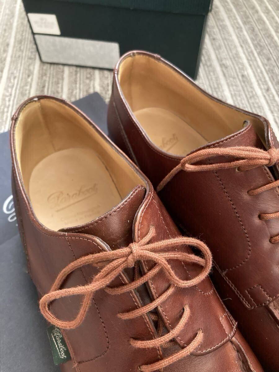 Франция производства Paraboot CHAMBORD TEX автомобиль n панель MARRON marron LIS кожа обувь кожа обувь 8.5 William mi лягушка нравится .