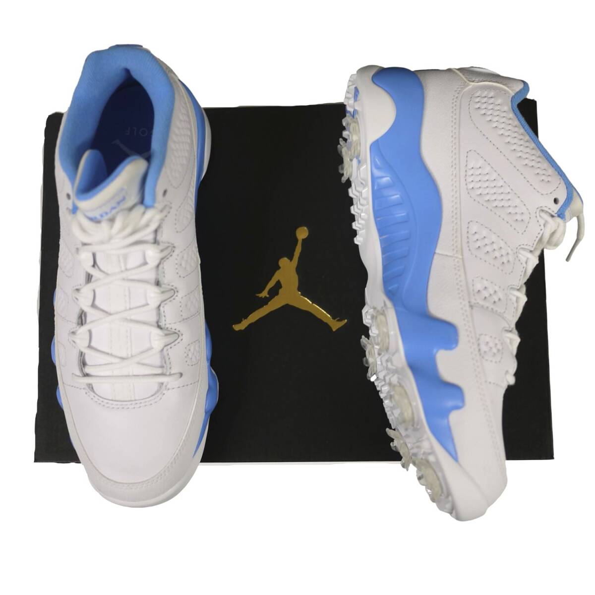 US正規 新品未使用 ナイキ エアジョーダン 9 ロー ゴルフ ホワイト/ユニバーシティブルー (US10/28cm) NIKE AIR JORDAN 9 G /25ns500-10_画像10