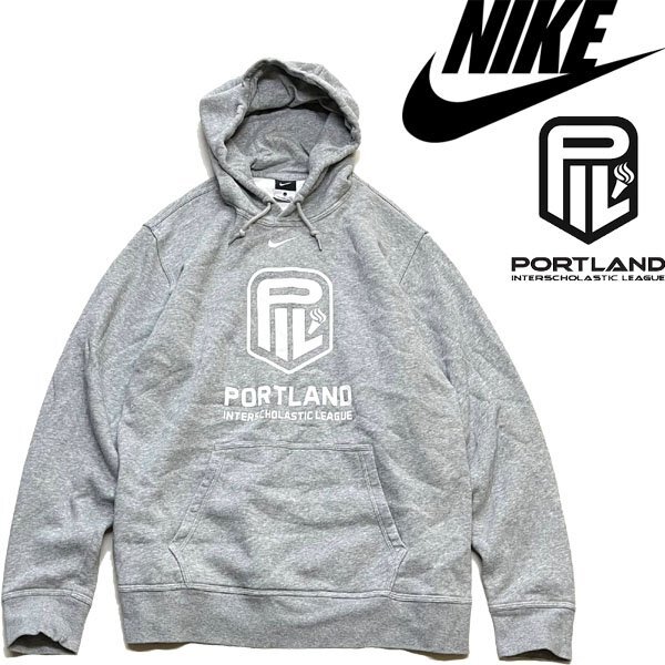 1点物◆ナイキNikeポートランドPILグレースウェットパーカー古着メンズLレディース/アメカジ90sストリート/スポーツUSAブランドXL灰362200_画像1